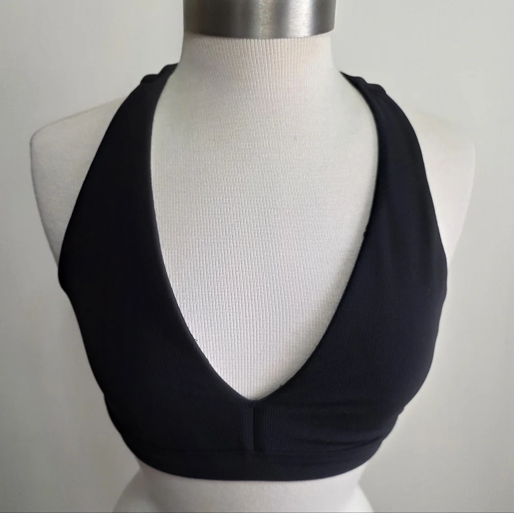 Muscle Nation Sports Bra Sz M Black Racer Back